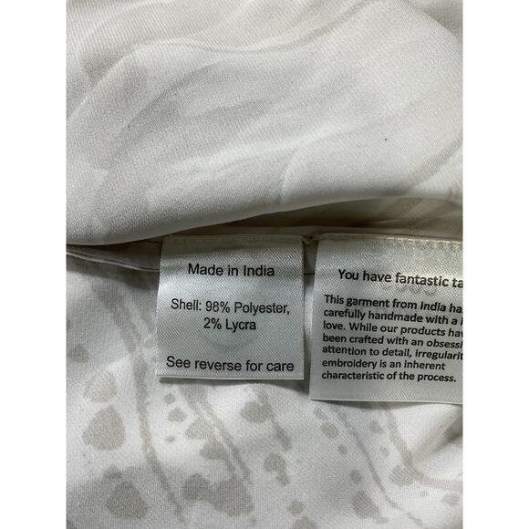 Rococo Sand White Satin Maxi Dress Size S - Picture 5 of 5